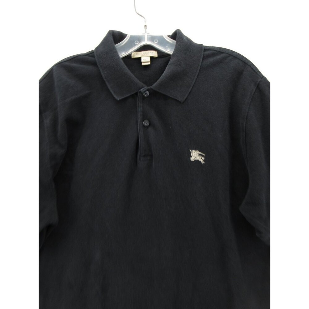 Burberry Brit Polo Shirt Large Golf Equestrian Knight Nova Check Trim - Picture 2 of 12